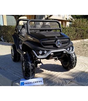 Mercedes-Benz UNIMOG 12V BUGGY 4X4 PARA NIÑOS, Negro, 4 X MOTORES, 2 plazas, RC - INDA261-LEG6950229